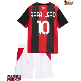 Koszulka piłkarska AC Milan Rafael Leao #10 Strój Domowy dla dzieci 2026-27 tanio Krótki Rękaw (+ Krótkie spodenki)